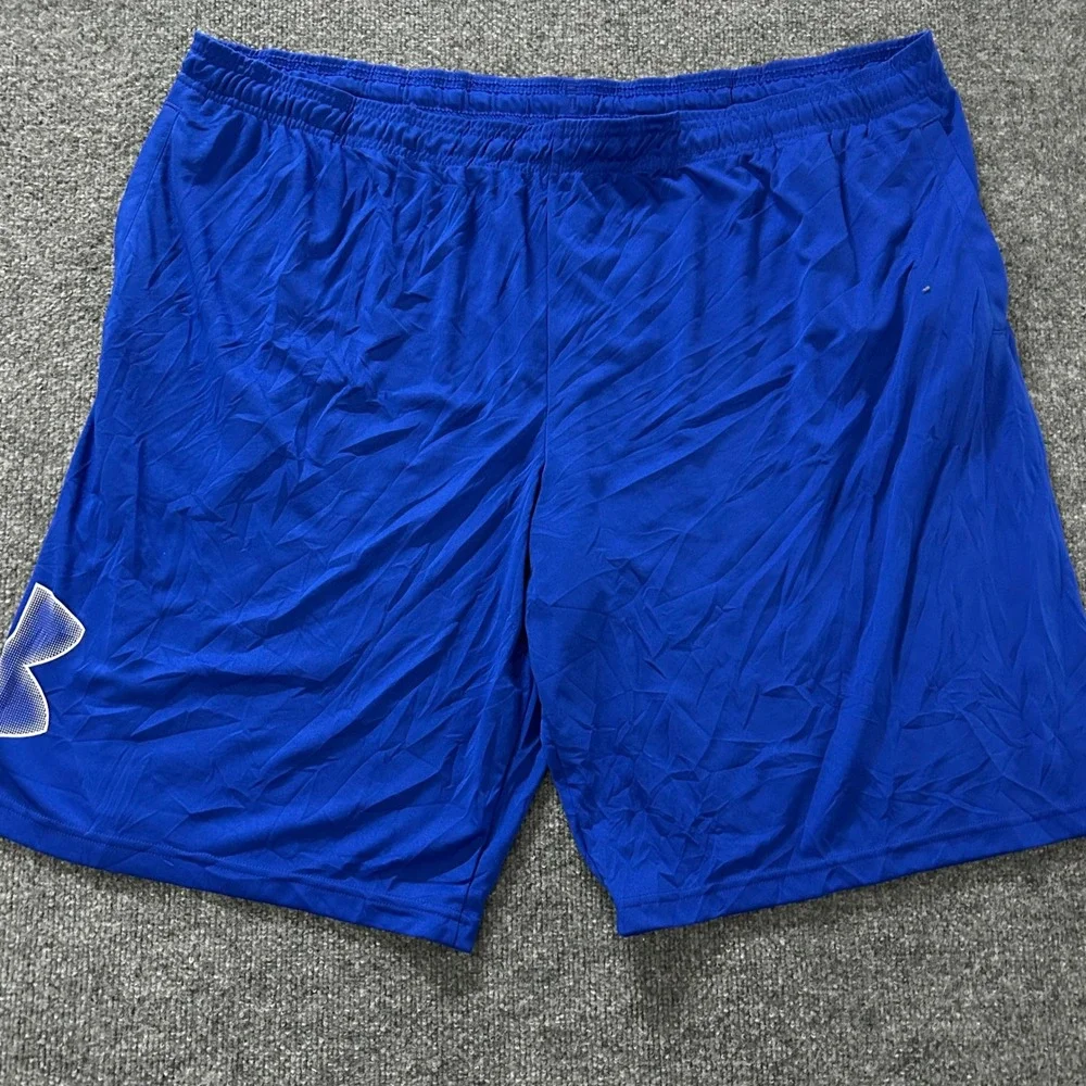 Under Armour Shorts Mens Size 4XLT Blue Loose Athletic Gym Pockets Activewear